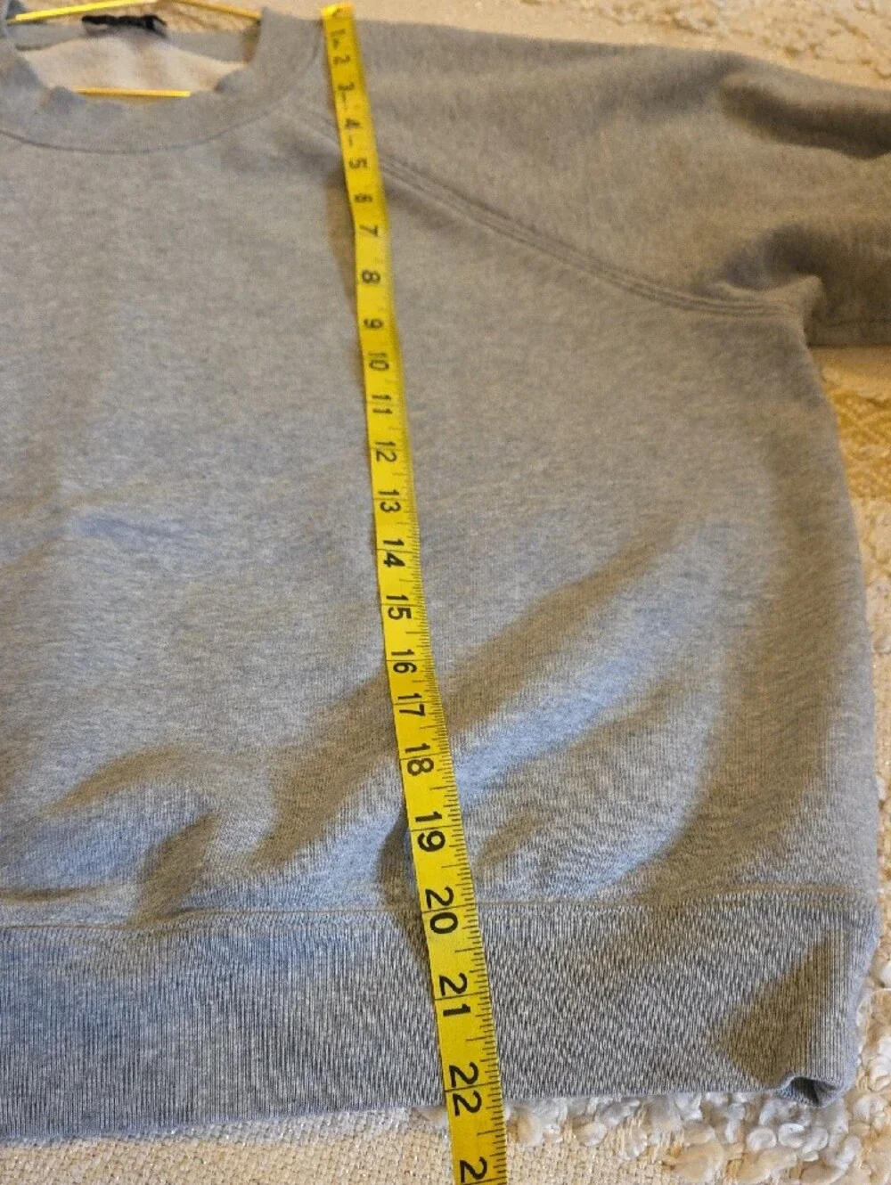 AYR Short Sleeve Crewneck Sweater in Heather Gray
